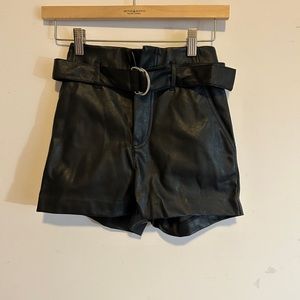 H&M Faux Leather Shorts New With Tags